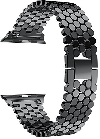 AISPORTS Compatible with Apple Watch Strap 49mm 45mm 44mm 42mm, Adjustable Stainless Steel Metal Clasp Bracelet Sport Wristband Replacement Strap for Apple Watch Ultra/iWatch Series 8/7/6/5/4/3/2/1/SE