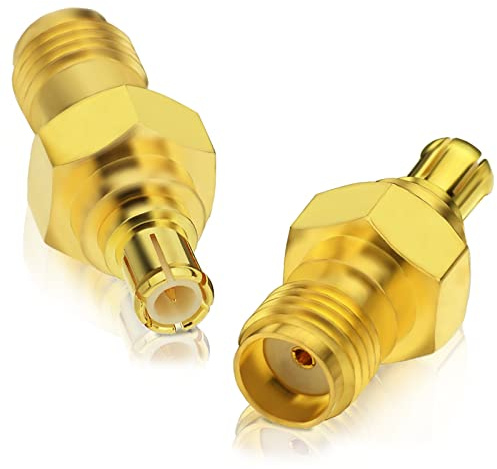 Bingfu Adattatore Antenna DAB, Connettore RF da MCX Maschio a SMA Femmina | Convertitore / Attacco / Riduzione, per Radio DAB+ Alpine Pioneer Clarion Pure Revo, 2 pcs