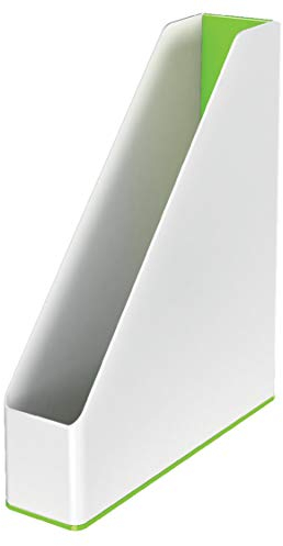 Leitz Stehsammler A4, Zweifarbiges Design, Weiß/Grün, Duo Colour, WOW, 53621054