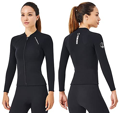 WANGQI Våtdräkt herr dam dykdräkt jacka neoprenjacka vattensport dykning segel kvinnor dykning långärmad jacka snorkling surfdragkedja toppar dykväst neoprenväst