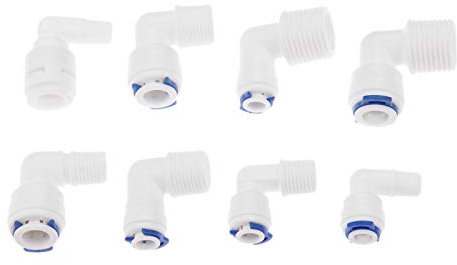Schnellverbindungsverbindungsschlauchgelenk 5Pcs BSP Stecker Schnell Anschlussverschraubung 1/43/8OD Schlauch 1/43/81/2BSP Male Umkehrosmose-Anlage Rohranschluss