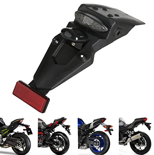 DREAMIZER 12V LED Motocicleta Guardabarros Trasero Freno Luz de freno Luz de Matrícula Reflector Universal para MX Motocross ITV Off-Road Street Bike Dirt Bike Pit Bike TZR 50 HM 50 XR 400