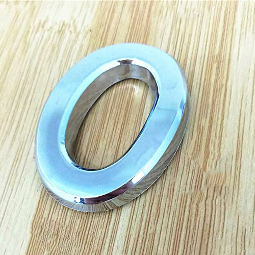 3D Self Adhesive House Plaque Numbers 5cm 0-9 Letters A-Z Dash Sign Door Plate Modern Silver Number Hotel Address Digits 3M Sticker ABS Electroplating, for Apartment Mailbox Indoor (O)