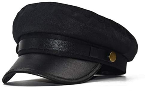 Chauffeurhut für Herren und Damen, klassische Vintage-Newsboy-Kappe, Kostüm, Hüte, Baskenmütze, Schwarz, Einheitsgr��e