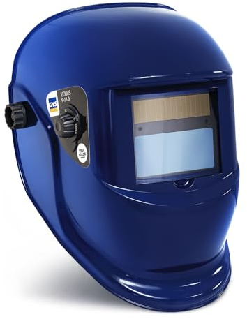 GYS, Masque de Soudage LCD VENUS 3/9-13 G BLUE True Color, Teinte 3/9>13, Champ de Vision 92x42mm, Assombrissement Auto 0,08ms, Classe Optique 1/1/1/2, pour MMA, TIG, MIG/MAG & Meulage