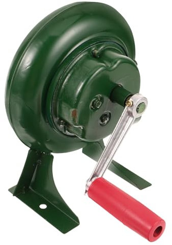 FONDOTIN 80w Soplador De Mano Portátil Para Acampar Soplador De Fuego Para Barbacoa Ventilador De Manivela De Potencia Para Uso Exteriores y Cocción De Alimentos