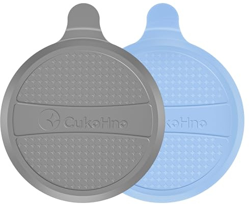 CukoHno Silicone Drain Stopper for Shower & Tub,Grey&Blue,Shower,Bathtub,Floor Drain- Super Seal for Hair Clog Prevention,No More Leaks & Bad Smells - 5.9″x 7.3″ (Patented Product)