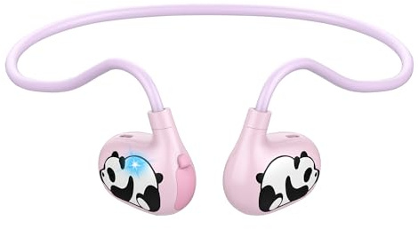 iDIGMALL Auricolari aperti per bambini, cuffie Bluetooth 5.3 per bambini, microfono con cancellazione del rumore, cuffie wireless per telefono, iPad, tablet, 13 g, leggeri e confortevoli per lo sport,