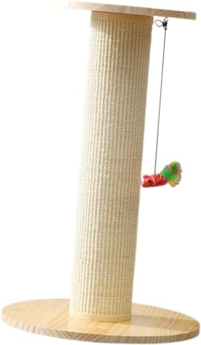 Duiaynke Kratzbaum Sisalseil Kratzbäume für Indoor Katzen Grind Claw (Weiß)
