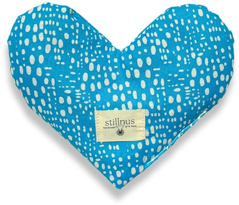 Stillnus Weighted Heart Eye Pillow with Organic Lavender & Flaxseed – Relaxation Gift for Women, Meditation Tool, Mindful Rest, Cooling Eye Mask, Wellness Self-Care Kit