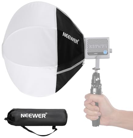 NEEWER Lantern Softbox for HS60B HS60C HS60C Pro LED Video Light, 12 Quick Release 360° Omnidirectional Mini Light Diffuser (Not Bowens Mount) for Studio Photography Video Recording Streaming, NS7L