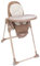 Chicco Polly Armonia Seggiolone Evolutivo Pappa per Bambini da 0 Mesi a 40 kg, Sedia Evolutiva, Seggiolone Reclinabile a Sdraietta con Altezza e Poggiapiedi Regolabili, 4 Ruote, Compatto, Terracotta