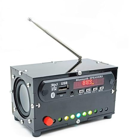Corghd DIY FM-radio elektronisk kit Bluetooth-ljud 5 Wx2 indikera musikspelare lödning övning