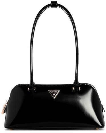 GUESS Damen Arnela Schultertasche Umhängetasche, Schwarz