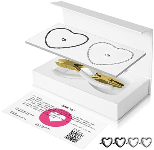 WeLocked Permanent Couples Bracelet Kit – Locking Heart Clasp DIY Bracelet Set for Couples, Friends, and Family – Unique Gift for Anniversary, Valentine’s Day, Birthday – His & Hers Matching Bracelets