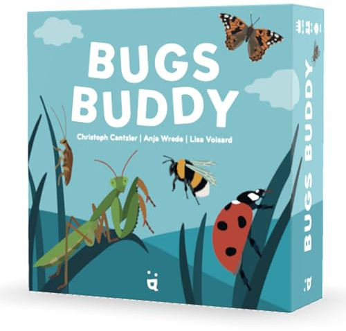 Helvetiq |Bugs Buddy | Familienspiel ab 8 Jahren | Spannendes Insekten-Abenteuer | Für 2–4 Spieler | Schütze die Insekten und trickse Deine Freunde aus!