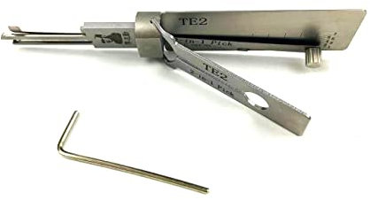 QiDAi TE2 - Juego de ganzúas de cerradura civil 2 en 1 para cerradura TESA, herramienta de abridor de cerradura de puerta del hogar, kit de cerrajería