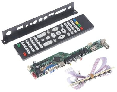 Yhytgbhk TV Motherboard T.SK105A.03 Universal LCD TV Controller Driver Board PC/VGA/USB Interface Replace T.V53.03(C 4pcs)