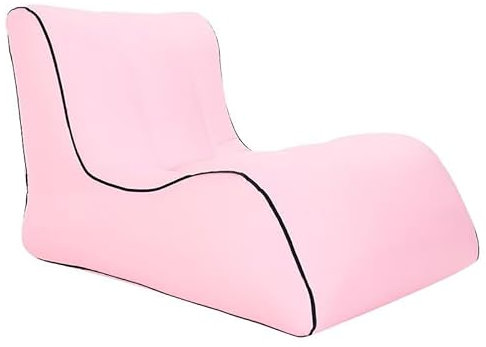 YGWRQY Wasserdichtes Aufblasbares Nylon-Sofa, Lazy Bag, Outdoor-Camping, Ultraleichter Strandschlafsack, Luftbett, Lounge-Sessel, Sport-Camping-Reisetasche (70 * 60 * 55cm) pink