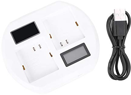 Zerodis SMART DUAL LAD Batteriladdare Snabbladdare för Arlo Pro 2/Pro, USB -laddare med LCD -skärm för Videokamerabatterier, Lämplig för Arlos Intelligenta Inhemska Kameror,