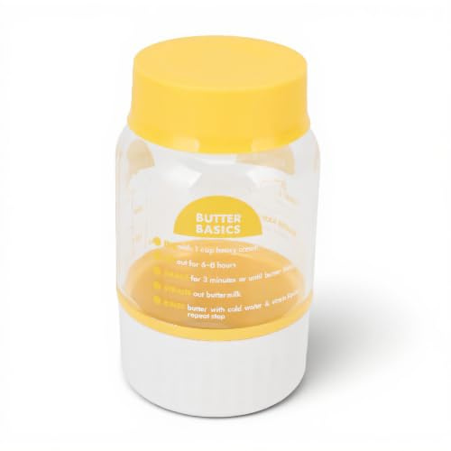 ZAICOLER Butterbrenner, Plastik Multifunktional Creme -Separator -Butter Butterflasche mit Butter Maker Butterform Butterhersteller für Küchenkochen Backen