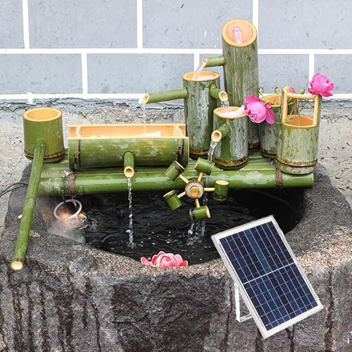 Kit fontana ad energia solare con pompa, pannello, filtro e tubo per interni ed esterni fai da te oasi