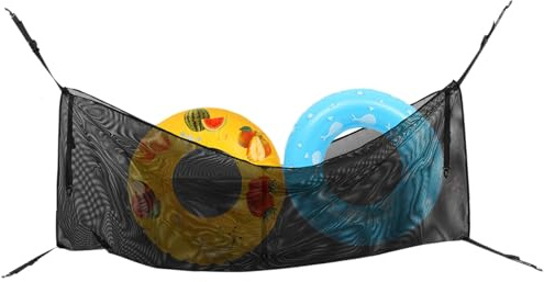 Pool Float Storage Bag - Pool Float Toy Mesh Storage Bag - Poolside Pouch Holder Organizer - Hanging Mesh Organizer Net Bags For Large Floats, Rafts, Noodles, Sports Balls, Inflatables