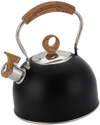 KiBcsLic Tetera de 2,5 L con Silbato para Cocinas de Gas E Inducción. Diseño Moderno.