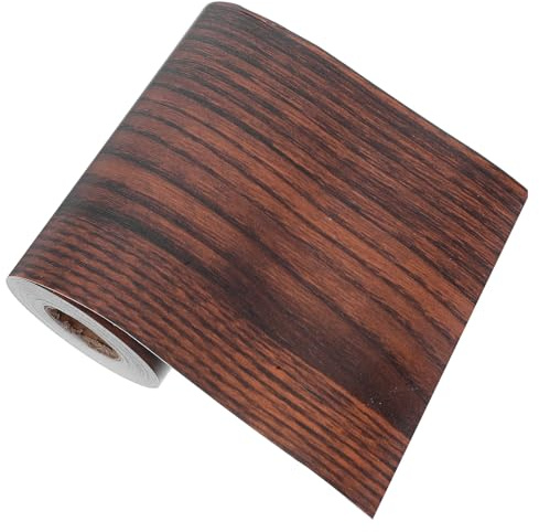 NIYANGLE Ruban Adhésif Imitation Bois Effet Noyer 10M X 5Cm Autocollant Étanche PVC Bande de Réparation pour Meubles Plinthes et Murs Décoration DIY Solide et Résistante à L’Humidité