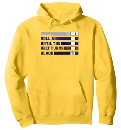 Ceinture Noire Keep Rolling Funny BJJ - Jujitsu brésilien Sweat à Capuche