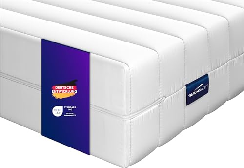 Traumnacht Basic XXL 2 in 1 Duo - orthopädische 7- Zonen Kaltschaummatratze, Härtegrad 2 und 3, Öko-Tex Zertifiziert, 160 x 200 cm, Höhe 22 cm, produziert nach deutschem Qualitätsstandard