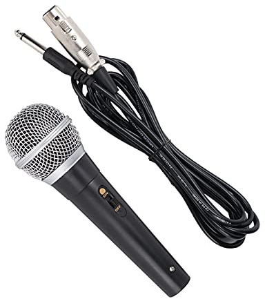 Vistreck XLR-Mikrofon med 1/4-kabel för Scenbruk, Karaoke, Sång och Inspelning - Mikrofon Handhållen Design