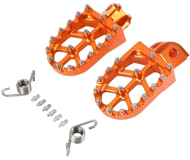 Motorrad Fußrasten für 50/65/85/125/150/250/400SX 250SXS/SXS-F/EXC Orange | für MXC/EXC-G/SX-F/EXC-F/XC/XC-F 450SX-F/EXC/XC-G/SX/SXS/SMR/EXC-G/MSX-G 525EXC/EXC-G/MXC-G/SX/SMR/XC-G