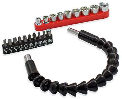 HERKINDNESS Flexible Screwdriver Bit Set - 5 mm - 13 mm (0.2 inch - 0.5 inch) Sleeve - Tools