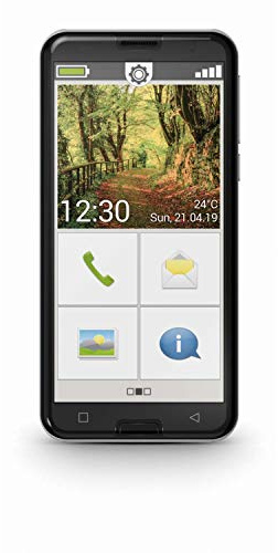emporiaSMART3 | Senior mobile phone 4G VoLTE | No-contract senior smartphone | Mobile phone with emergency call button | 5,5 inch display | Android 9 | 13 MP camera | Black
