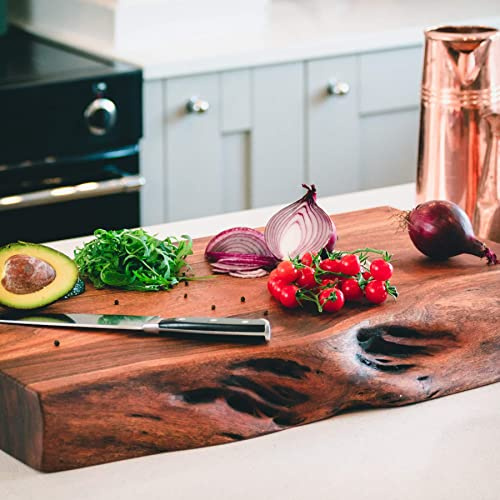 Professional Chef Live Edge Acacia Wood Chopping Board Extra Large | Extra Large