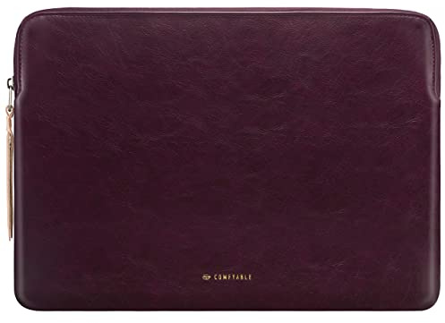Comfyable Slim Protective Laptop Sleeve Compatible with 13/13.3/14 Inch MacBook Air & MacBook Pro/Neo, Mac Travel Case, Laptop Pouch, PU Leather Cover M5/M4/M3/M2/M1 2025-2021