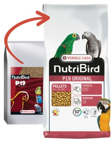 P19 Original extruderade granulat - odlingsfoder för papegojor 10 kg - Nutribird