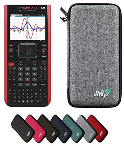 TI-Nspire CX II-T CAS inkl. WYNGS Schutztasche Hellgrau - Grafikrechner - Basic Set
