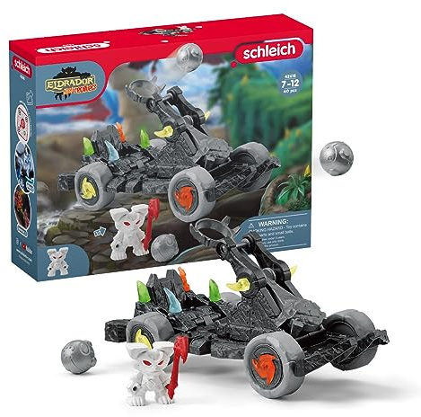 Schleich ELDRADOR | Katapult mit Mini Creature 42618 | 40 Teile | Spielset ab 6 Jahren | Set mit Figuren, vielen Funktionen und zahlreichem Zubehör