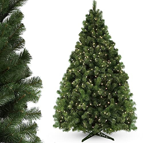 KADAX Árbol de Navidad Artificial de 220 cm, Realista de PVC, con Soporte de plástico Estable, árbol de Navidad (Marie 220 cm)