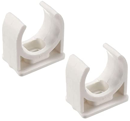TOP-Vigor 20 abrazaderas de tubo de agua de PVC de 20 mm para bandejas de TV OD de 20 mm, soporte de manguera de tubo, abrazaderas de manguera de tubo Pex, clip universal de tubo único