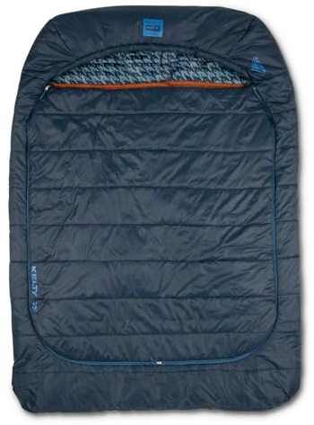 Kelty Tru.Comfort Doppelbreiter 2P 20 Grad Schlafsack, Zwei Personen, synthetische Füllung, Paare & Familie Camping, Überlandung - Abnehmbare Decke, breiter als Queen-Size-Bett, aktualisiert 2023