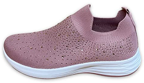 Pogolino Baskets à paillettes pour femme - Chaussures de sport - Chaussures de course - Chaussures de loisirs, Rose, 39 EU