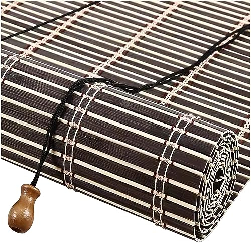 Retro Bamboo Window Shades, 45-135cm Breit, Natürlich Bambus Rollo, Verdunkelungsrollo, Atmungsaktiv, mit Lift, Für Fenster, Garten, Innen und Außen (Color : 001, Size : 55x150cm)