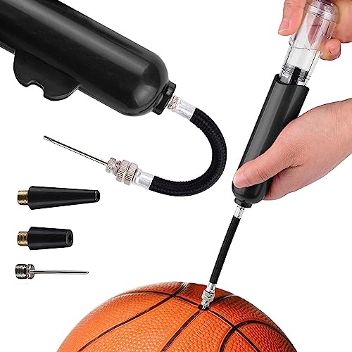 Tacery Handpumpe - Handluftpumpe für Bälle - Luftpumpe für Bälle, &-Pull-Aufblassystem, Fußball- und Fußball-Luftpumpe, Schwimm-Schlauchboote, inklusive Nadelset