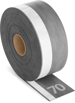 Isolbau Fensterband Schwarz 70 mm x 30 m Fensteranschlussband Fenster-Dichtband Aussen Luftdicht Schlagregendicht Diffusionsoffenes Anschlussband für Fenster & Tür Kompriband MPA geprüft