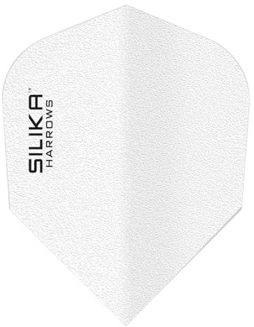 Harrows Dart Silika Solid Plain Dart Flight speziell laminiert Dartflight Set Zubehör für Steeldarts und Softdarts (Weiß)