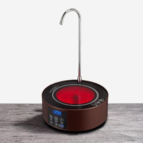 LeGDOr Mini Stufa Elettrica in Ceramica per Il Riempimento Automatico dell'Acqua Stufa per Il tè Stufa Elettrica per Il Pompaggio Automatico dell'Acqua A Un Pulsante Display Digitale Blu-Ray,A