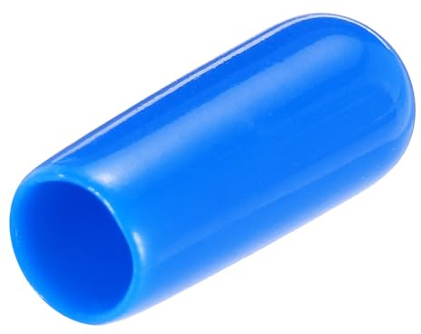 sourcing map 20pcs Rubber End Caps 5mm(3/16) ID Vinyl Bolt Cap Cover Blue | Thread Protectors,pvc round screw protective